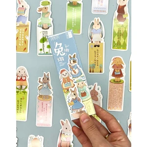 Kağıt Gemi Dükkan 30'lu Sevimli Tavşan Kitap Ayracı