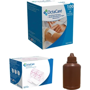 Gaz Kompres Spanç 100 Adet + Fix Esnek Tıbbi Flaster (10CMX10M) + Batikon