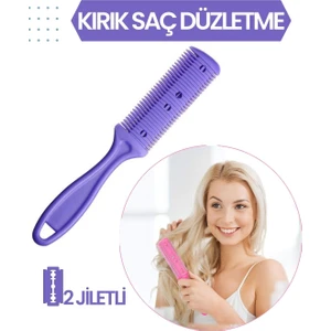 2 Jiletli Kırık Saç Düzeltme Inceltme Tarağı 716867