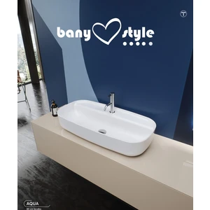 Seramik Cerastyle Aqua 80 cm Tezgah Üstü Çanak Lavabo