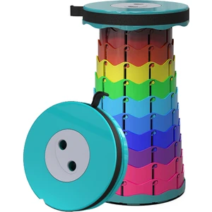 Rainbow Açık Taşınabilir Çok Fonksiyonlu Kamp Balıkçılık Katlanır Tabure Sandalye (Yurt Dışından)