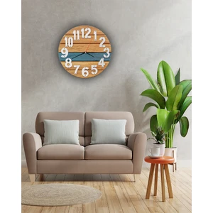 Aksesuar Tahta Tasarım Dekoratif Ahşap Duvar Saati 33X33