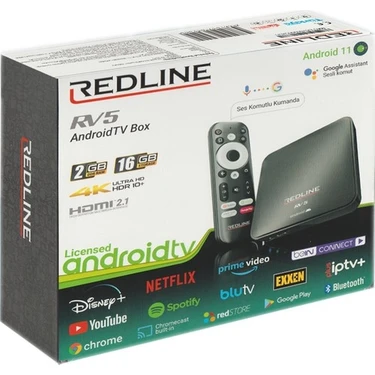 Redline Rv5 Lisanslı Android 11 Tv Box 16 GB