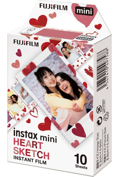 Instax Mini Heart Sketch 10'lu Özel FILM-FOTSN00068