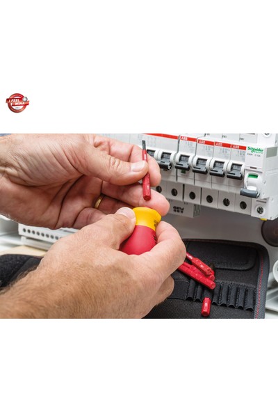 WİHA BİTS TUTUCU SETLİ TORNAVİDA ELEKTRİK İZOLELİ (SL2/PZ2 , PH2 , 0.6x3.5)