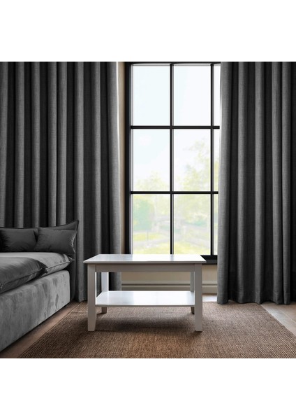 Taç Antrasit Keten Karartma Blackout Fon Perde, 1/2 Seyrek Pile, Tek Kanat, 50 x 260 cm fiyatları