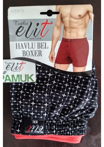 Erkek Havlu Bel Desenli Boxer 1102 - 6 Adet fiyatları