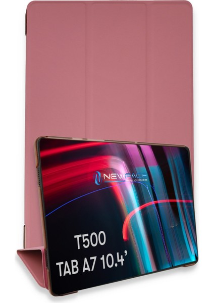 Samsung Galaxy T500 Tab A7 10.4 Kılıf Tablet Smart Kılıf - Pembe