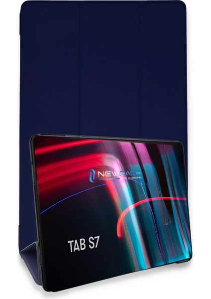 Bilişim Aksesuar Samsung Galaxy T870 Tab S7 11 Kılıf Tablet Smart Kılıf - Lacivert