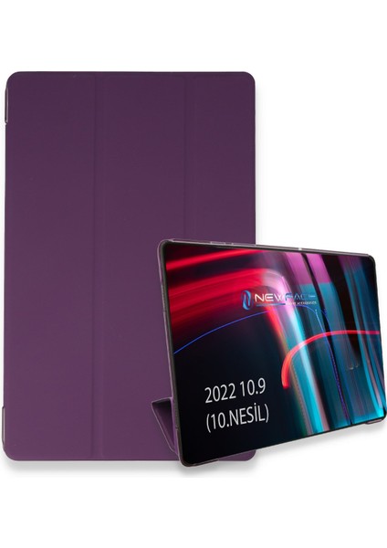 Happycase iPad 2022 10.9 (10.nesil) Kılıf Tablet Smart Kılıf - Mor