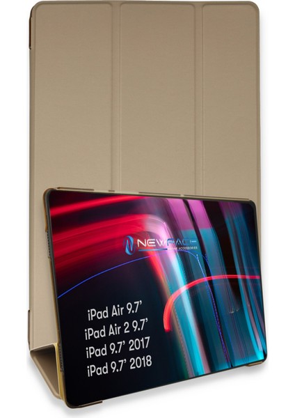 iPad 5 Air 9.7 Kılıf Tablet Smart Kılıf - Gold