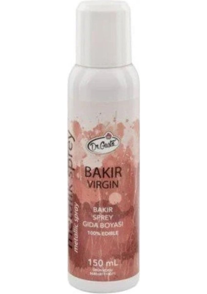 Bakır Metalik Sprey Gıda Boyası 150 ml