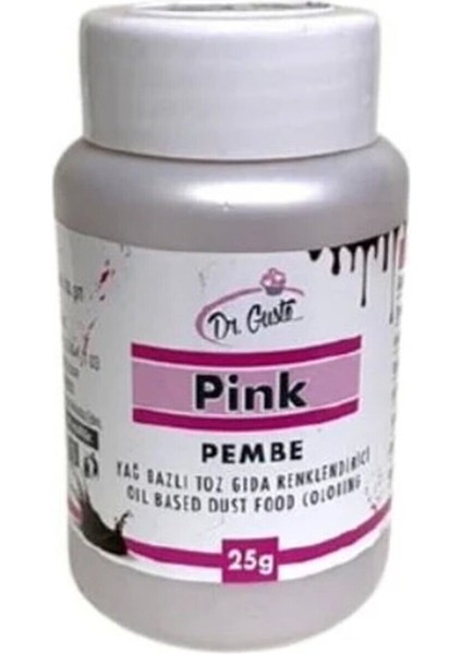 Yağ Bazlı Toz Çikolata Boyası Pembe 25 gr