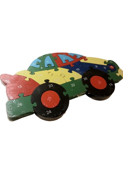Harfleri ve Sayıları Öğreniyorum Eğitici Araba Puzzle