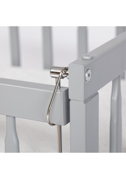Gri 60X120 Lüks Anne Yanı Sallanır Ahşap Beşik