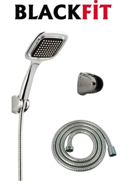 Siyah Kare Banyo Duş Seti Hortum Mafsal Ve Başlık Set Duş Başlığı modelleri