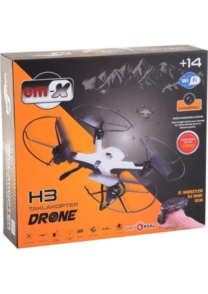 H3 Kameralı Ios Andorid Uyumlu 2.4 Ghz Uzaktan Kumandalı Drone