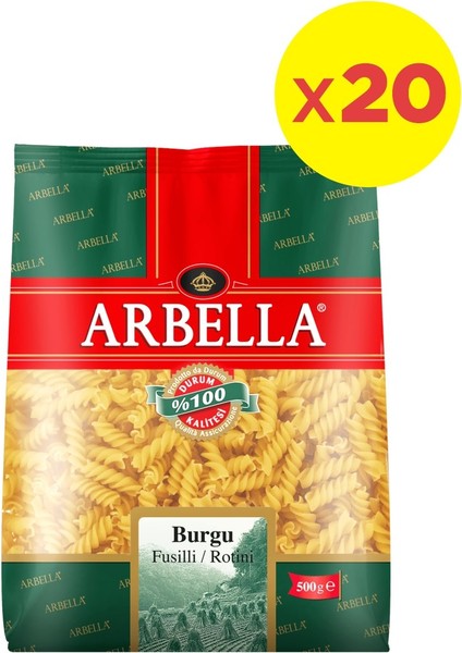Burgu Makarna 500 gr x 20 Adet