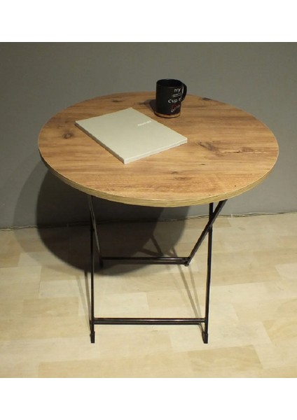 Masa Sandalye Katlanır Bistro Takımı 60CM Çam Desenli fiyatları