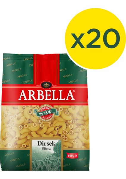 Makarna 500 gr Dirsek 20 Li Koli