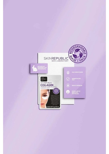 Kolajen Göz Altı Maskesi 3 Adet Aydınlatıcı Etki 30 Dakika Kullanım Süresi modelleri