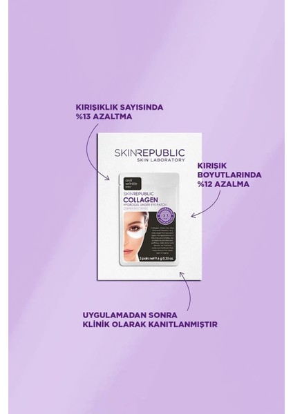 Kolajen Göz Altı Maskesi 3 Adet Aydınlatıcı Etki 30 Dakika Kullanım Süresi indirimleri