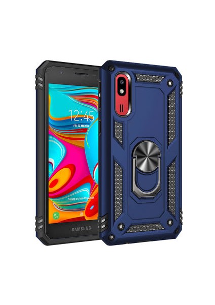 Samsung Galaxy A2 Corekılıf Vega Tank Sert Yüzüklü Standlı Dayanıklı Kapak