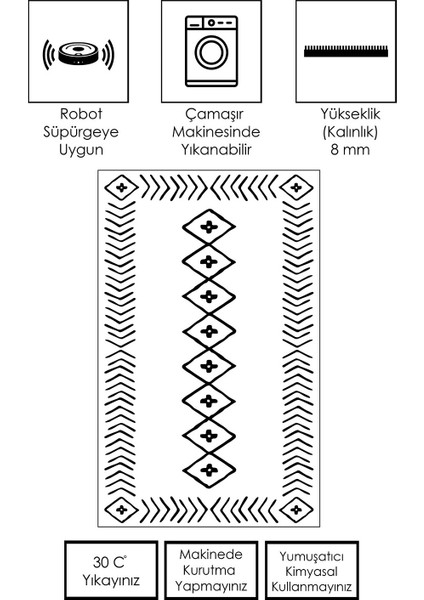 Makinede Yıkanabilir Kaymaz Taban Leke Tutmaz Salon Halısı Mutfak Halısı Ve Yolluk