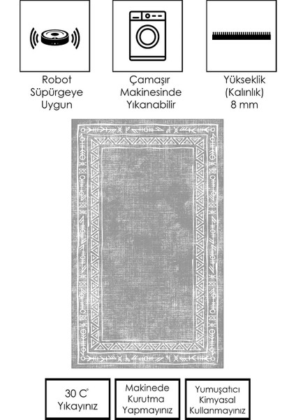Makinede Yıkanabilir Kaymaz Taban Leke Tutmaz Salon Halısı Mutfak Halısı Ve Yolluk