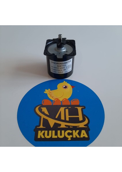 Kuluçka Çevirme Motoru 60KTYZ AC220V 2.5rpm 14W Senkron Motor