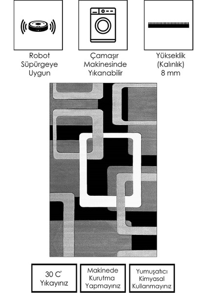 Makinede Yıkanabilir Kaymaz Taban Leke Tutmaz Salon Halısı Mutfak Halısı Ve Yolluk