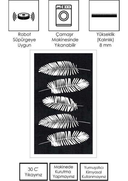 Makinede Yıkanabilir Kaymaz Taban Leke Tutmaz Salon Halısı Mutfak Halısı ve Yolluk