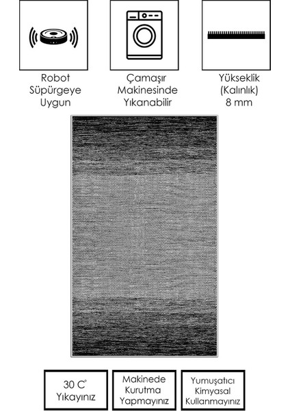 Makinede Yıkanabilir Kaymaz Taban Leke Tutmaz Salon Halısı Mutfak Halısı ve Yolluk