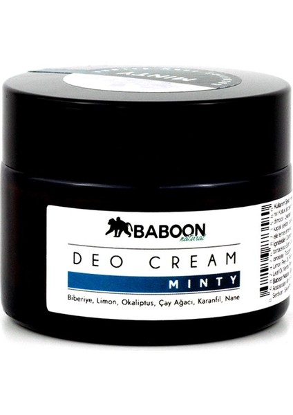 Baboon Natural Deo Cream - Minty 30 ml