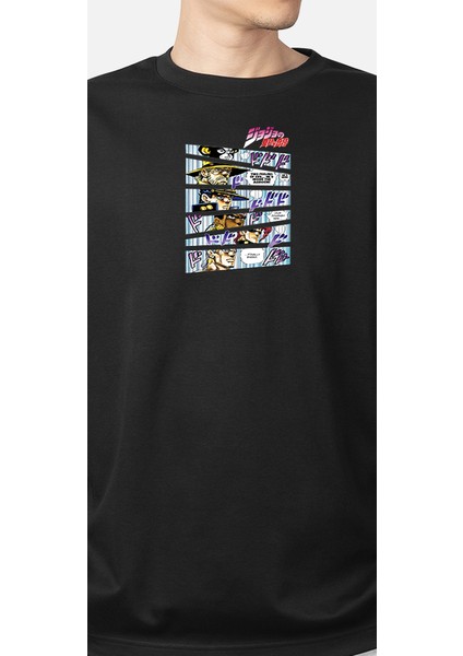 Wedday Japon Anime Jojo Oversize Pamuklu T-Shirt WEDS15 fırsatları