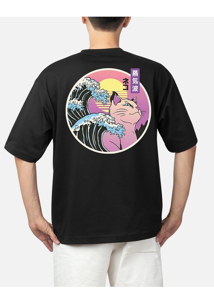 Wedday Japon Kedi Oversize Pamuklu T-Shirt WEDS13 modelleri