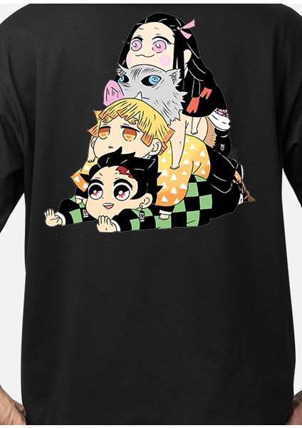 Wedday Siyah Academia Anime Oversize Pamuklu T-Shirt Weds8 fırsatları