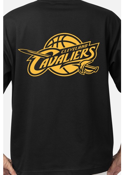 Wedday Siyah Cavaliers Nba Basketbol Oversize Pamuklu T-Shirt We fırsatları