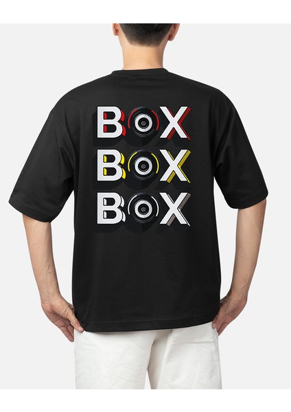 Box Baskılı Oversize Tişort