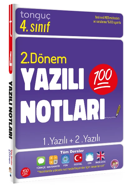 Tonguç Akademi Tonguç 4. Sınıf Yazılı Notları 2. Dönem 1 ve 2. Yazılı