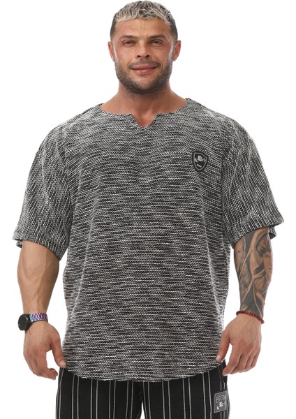 Oversize T-Shirt Örgü Dokulu Antrenman Üstü Bgsm 3323