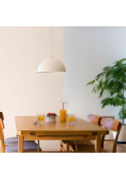 Retro,rustik,modern Beyaz Oda,mutfak,cafeler Için Tekli Metal Sarkıt Avize ÇAP:40CM