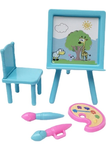 Dollhouse Mini Çizim Tahtası 1/12 Bjd Bebek Dekor Aksesuarları Yaratıcı Oyuncak