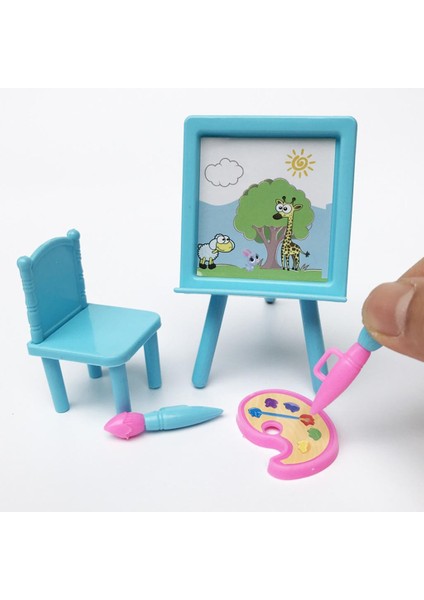 Dollhouse Mini Çizim Tahtası 1/12 Bjd Bebek Dekor Aksesuarları Yaratıcı Oyuncak