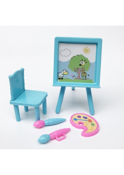 Dollhouse Mini Çizim Tahtası 1/12 Bjd Bebek Dekor Aksesuarları Yaratıcı Oyuncak