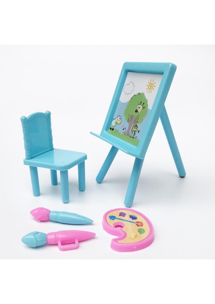 Dollhouse Mini Çizim Tahtası 1/12 Bjd Bebek Dekor Aksesuarları Yaratıcı Oyuncak