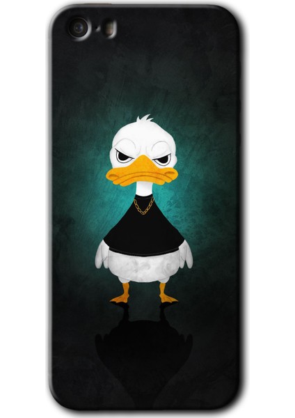Apple iPhone 5s Kılıf Hd Desen Baskılı Arka Kapak + Mat Kobra Cam - Angry Duck