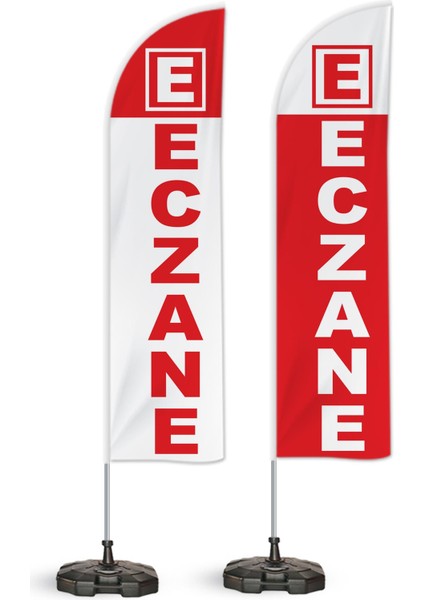 2li Eczane Yönlendirme Tanıtım ve Reklam Yelken Bayragı Logolu