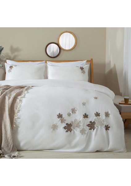 Linel Nevresim Seti Ekstra Çift Kişilik 260X220 cm Ekru