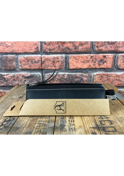 Mona Lisa Yumuşak Deri Şık Üçgen Kalemlik Siyah